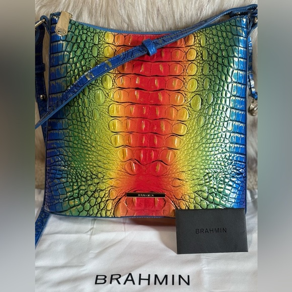 Brahmin Handbags - Brahmin Katie Popsicle Melbourne Croc-Embossed shoulder bag crossbody